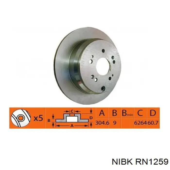 Тормозные диски RN1259 Nibk