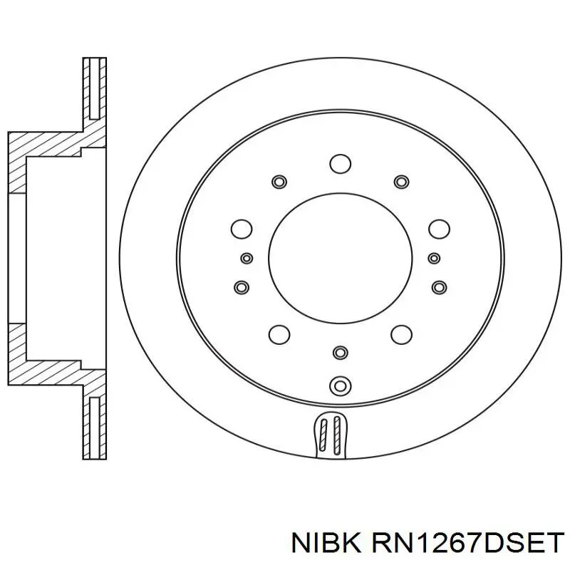 RN1267DSET Nibk Дисковый тормоз