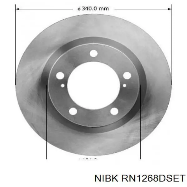 Купить RN1268DSET Nibk Ротор тормозной