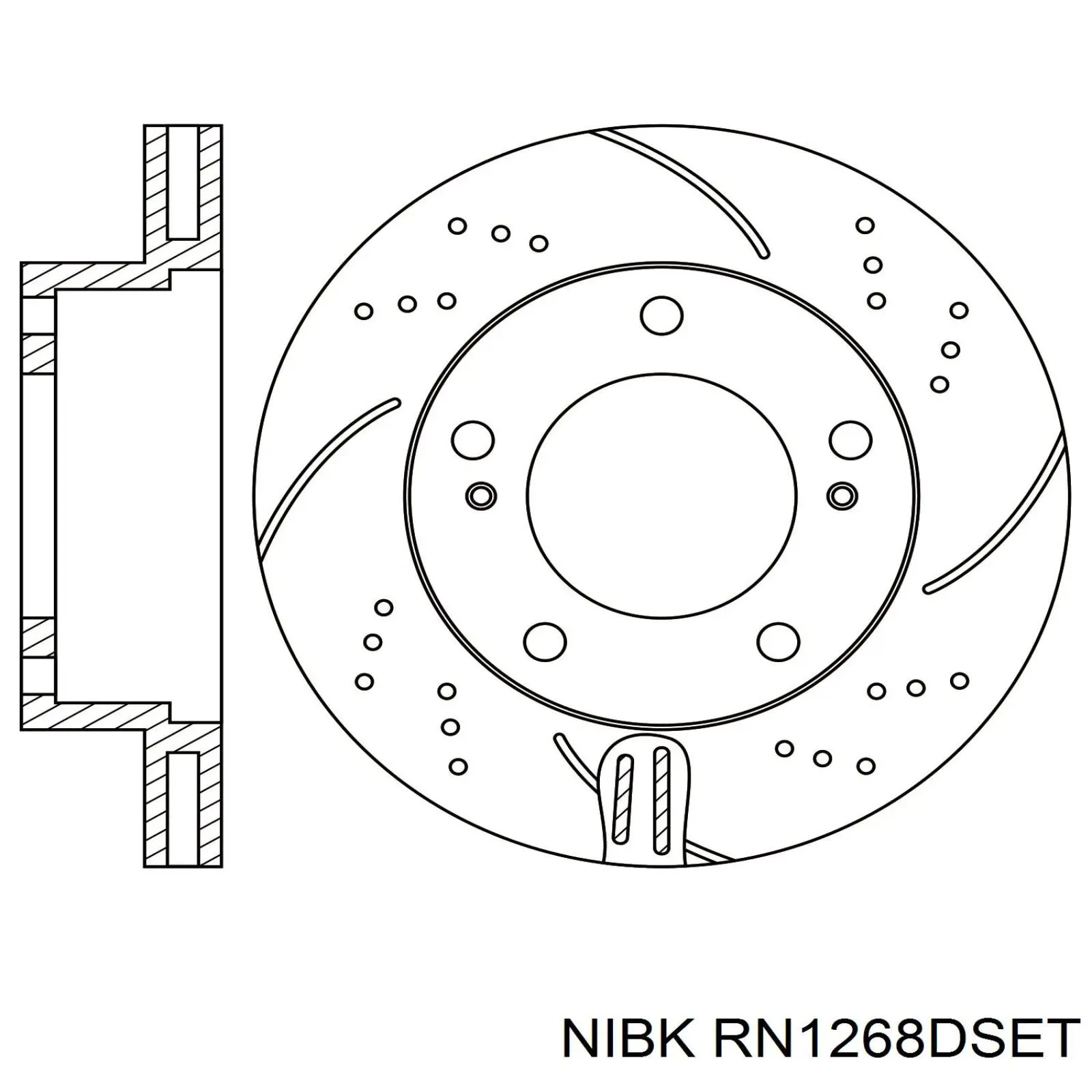 Передние тормозные диски RN1268DSET Nibk