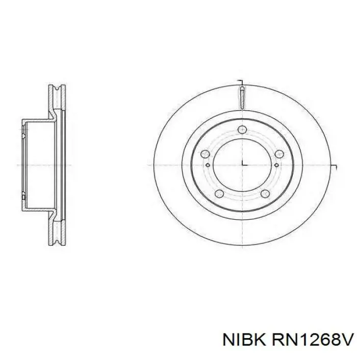 Передние тормозные диски RN1268V Nibk