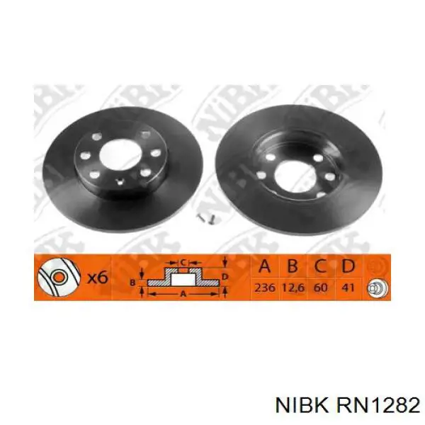 RN1282 Nibk диск тормозной передний