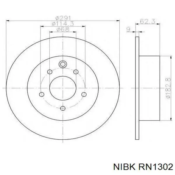 RN1302 Nibk Дисковый тормоз
