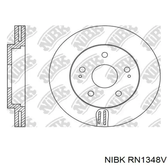 Передние тормозные диски RN1348V Nibk