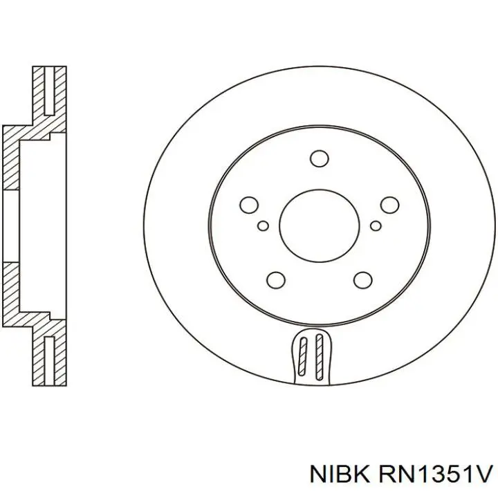 RN1351V Nibk Диск тормозной передний