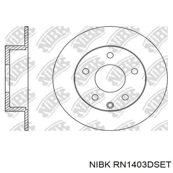 Передние тормозные диски RN1403DSET Nibk