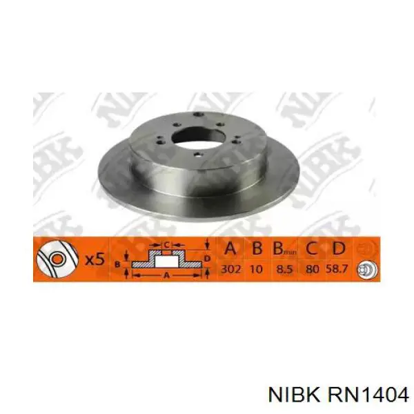 Задний тормозной диск Nibk RN1404 цена, от 45.95 USD