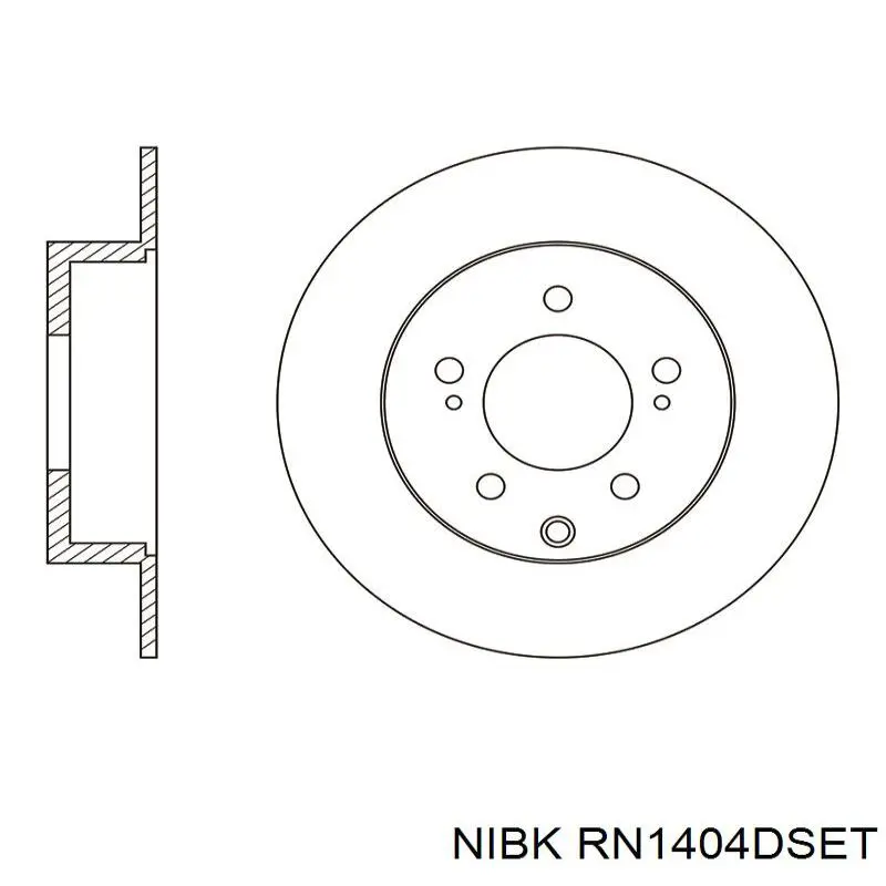 RN1404DSET Nibk Дисковый тормоз