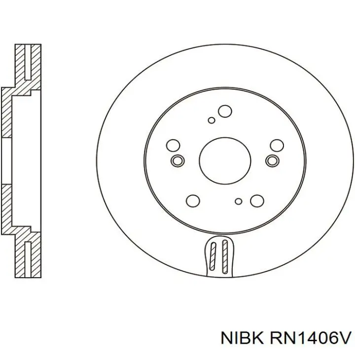 RN1406V Nibk диск тормозной передний