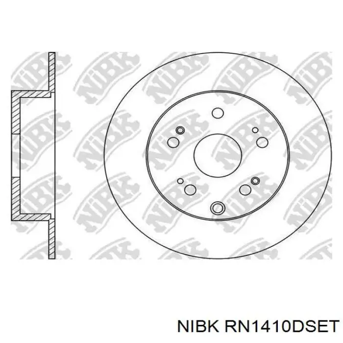 Передние тормозные диски RN1410DSET Nibk