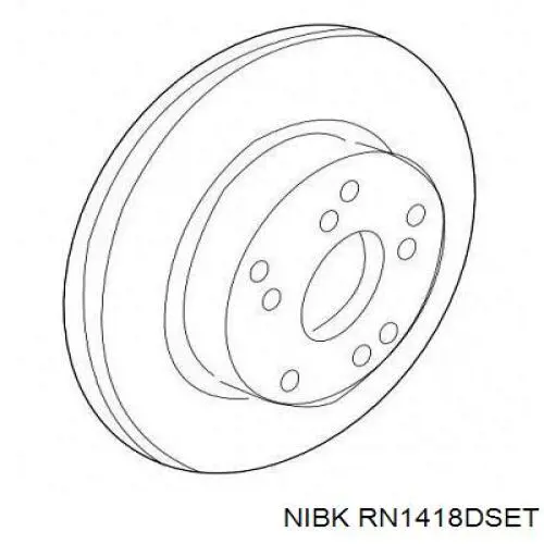 Купить RN1418DSET Nibk Ротор тормозной