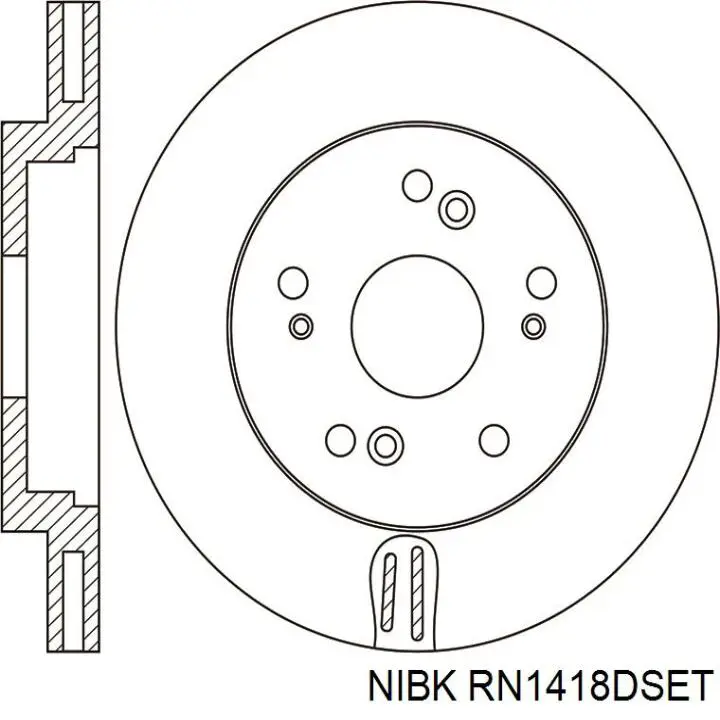 Тормоз дисковый передний Nibk RN1418DSET цена, от 62.66 USD