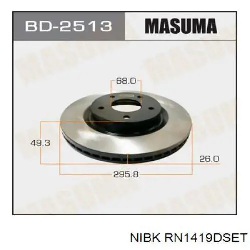 Тормоз дисковый передний Masuma BD2513 цена, от 40.78 USD