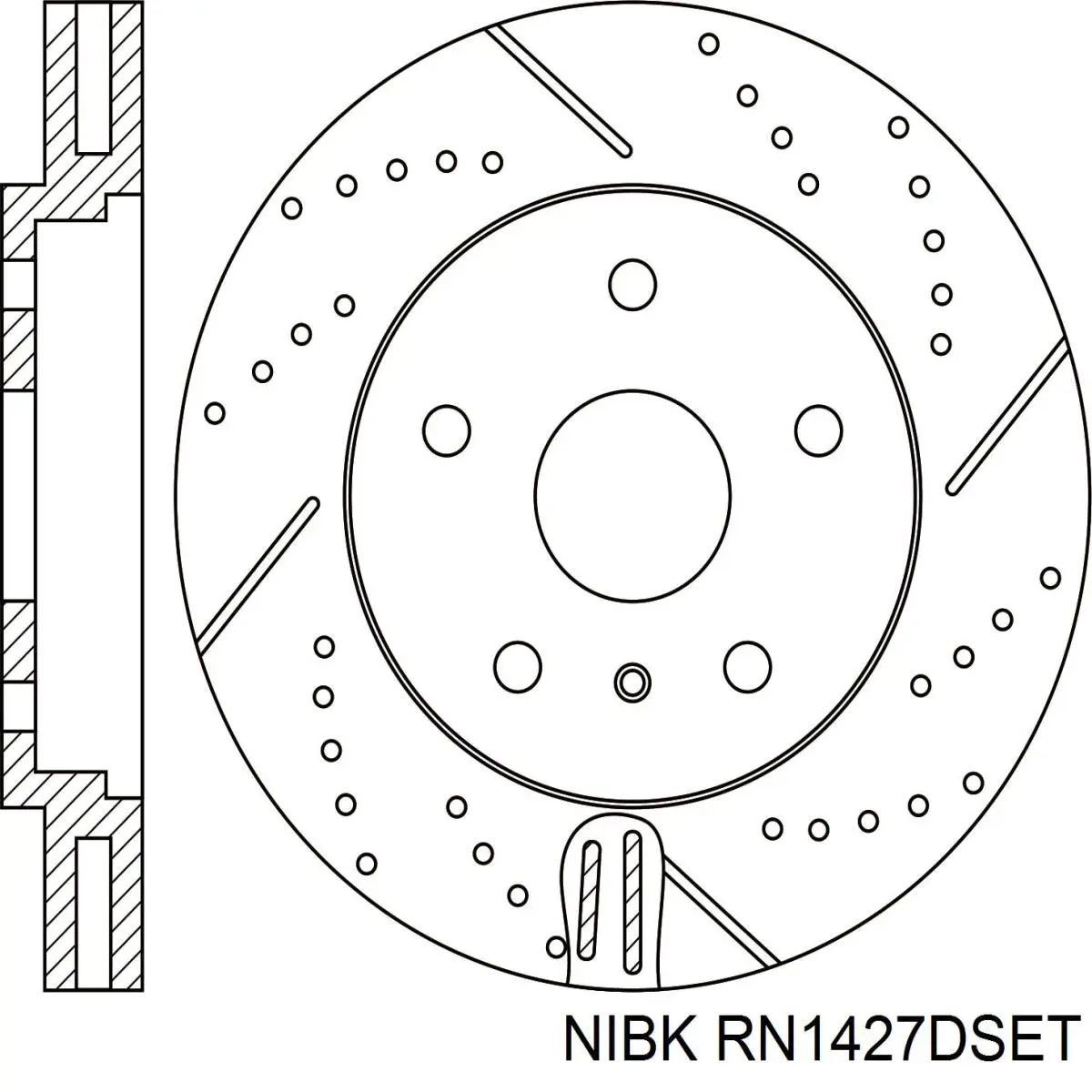 Передние тормозные диски RN1427DSET Nibk