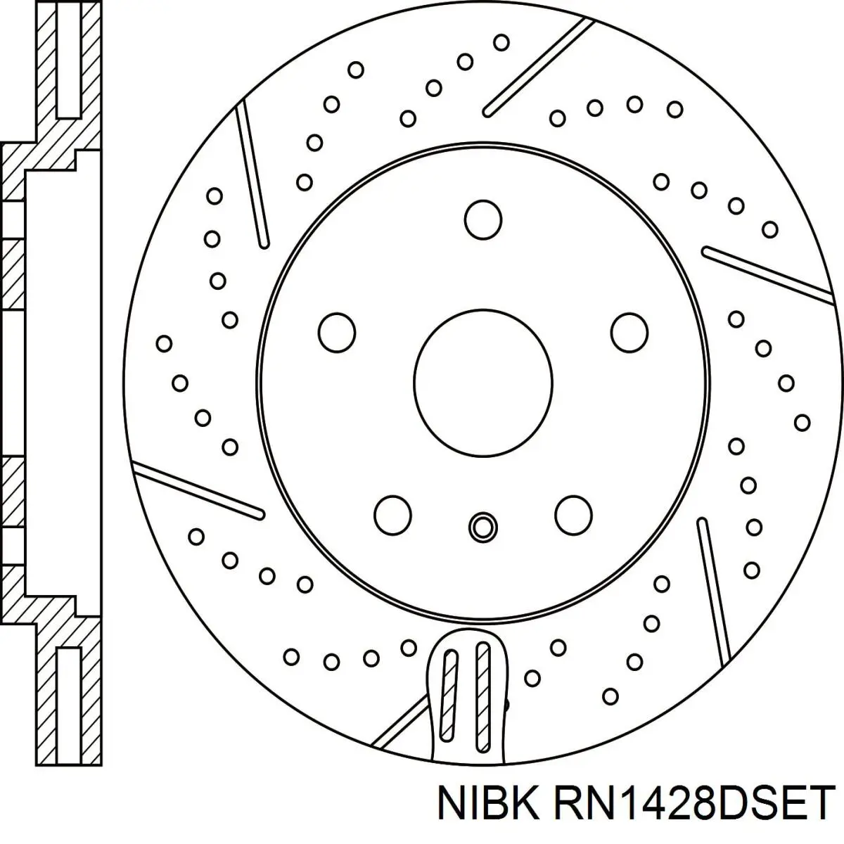 Передние тормозные диски RN1428DSET Nibk