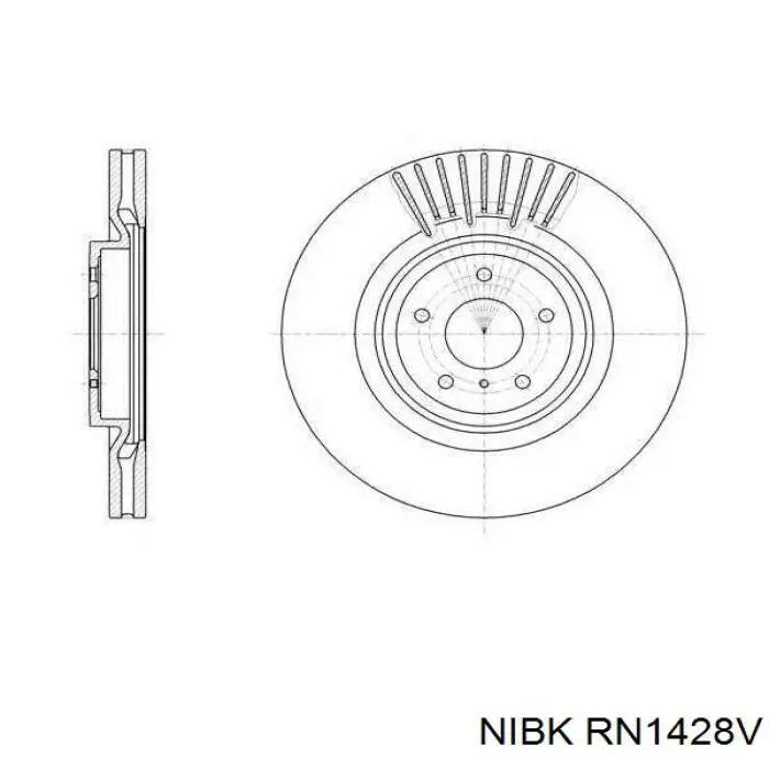 Передние тормозные диски RN1428V Nibk