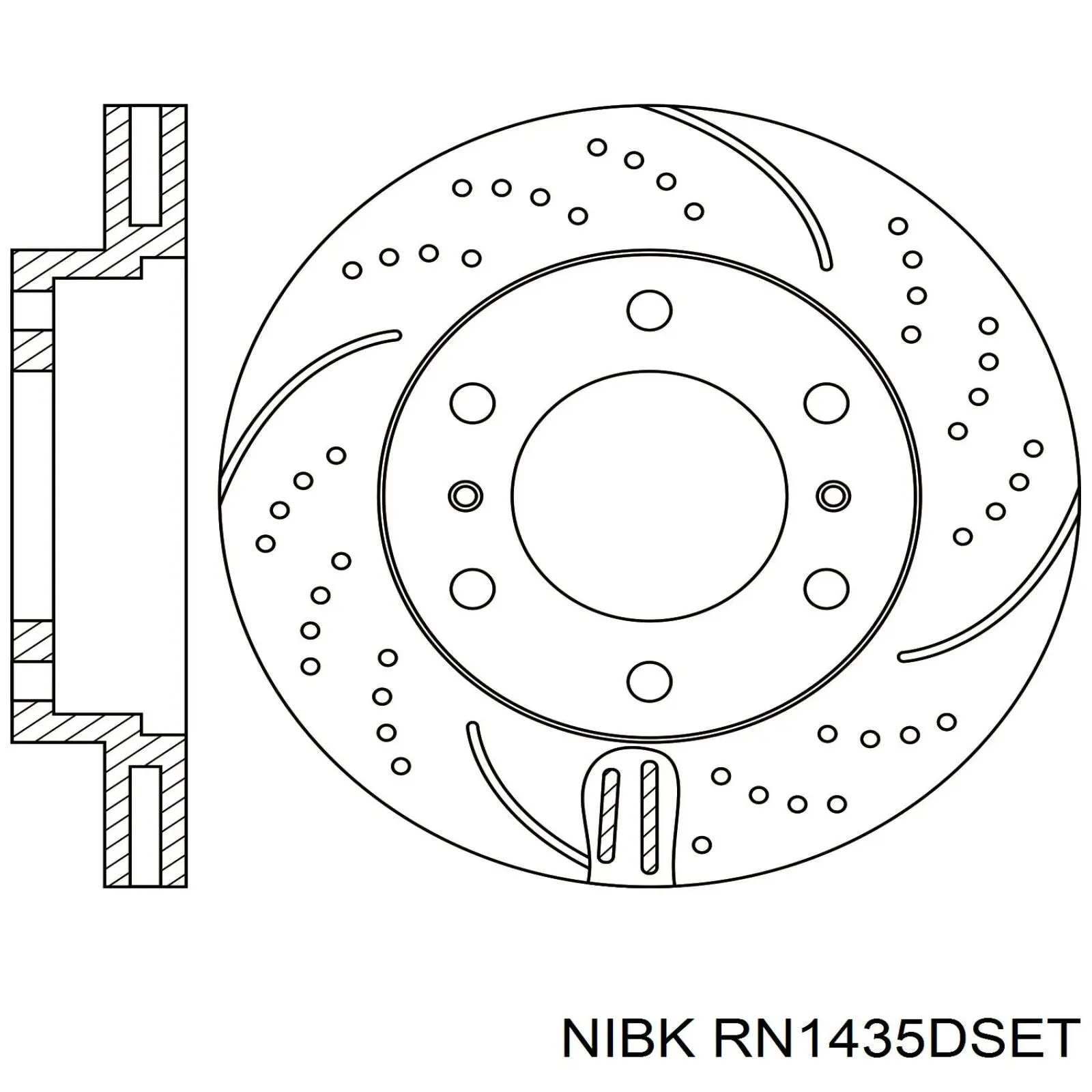 Передние тормозные диски RN1435DSET Nibk