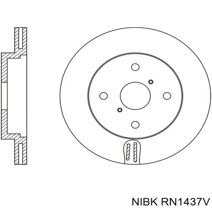 RN1437V Nibk Диск тормозной передний