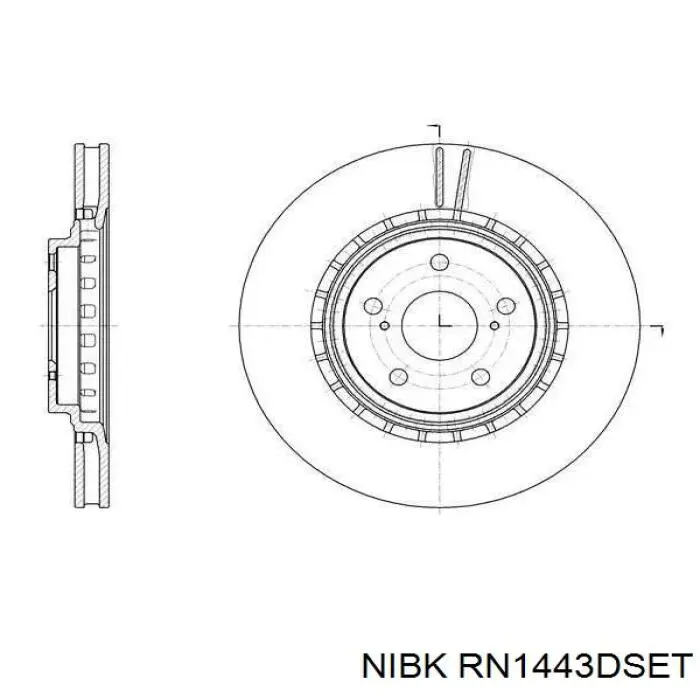 Купить RN1443DSET Nibk Ротор тормозной