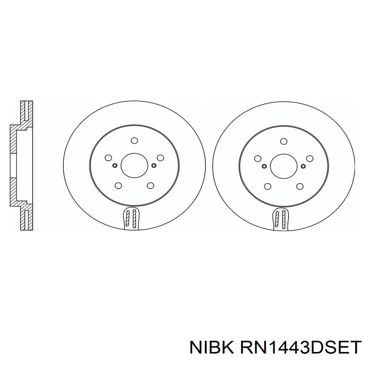 Передние тормозные диски RN1443DSET Nibk