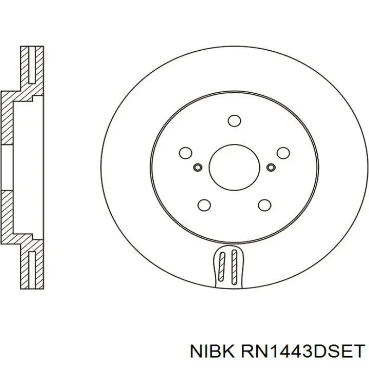 RN1443DSET Nibk Диск тормозной передний