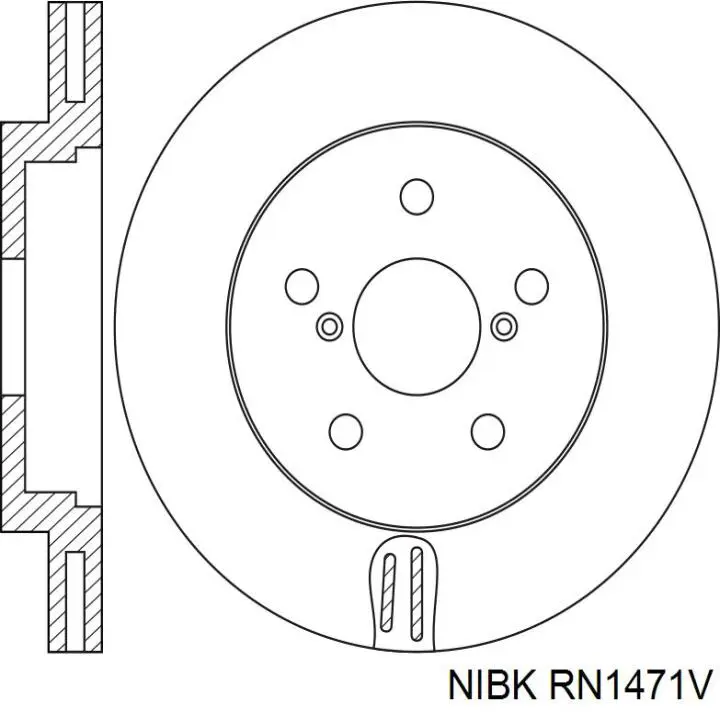 Передние тормозные диски RN1471V Nibk