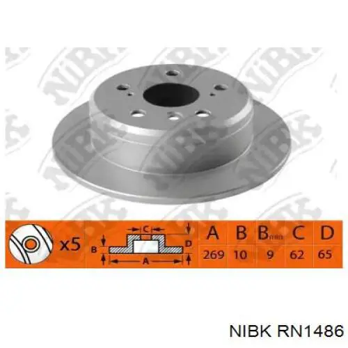 Тормозные диски RN1486 Nibk