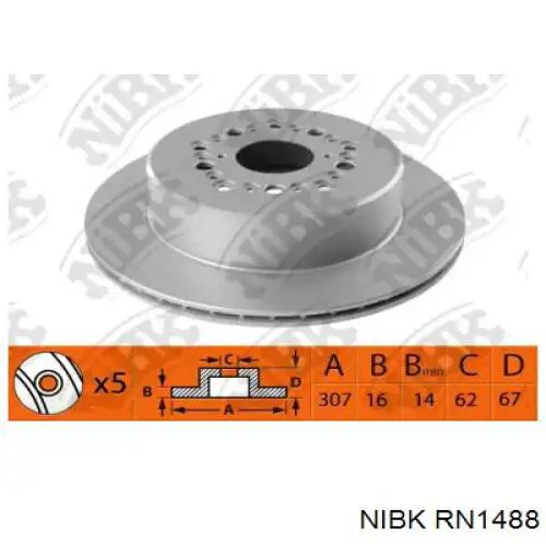 Тормозные диски RN1488 Nibk