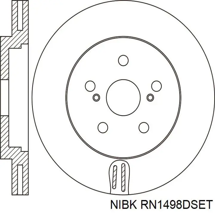 RN1498DSET Nibk Диск тормозной передний
