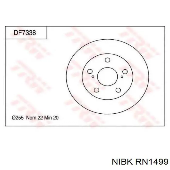 Передние тормозные диски 4351222240 Toyota