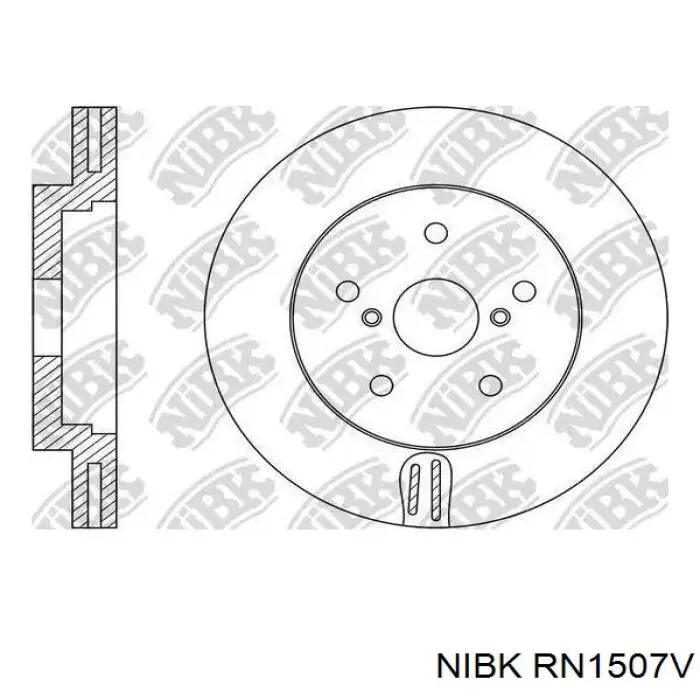 Передние тормозные диски RN1507V Nibk