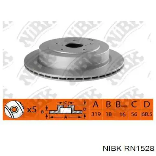 Тормозные диски RN1528 Nibk