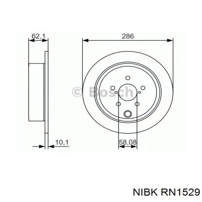 Задний тормозной диск Nibk RN1529 цена, от 44.09 USD