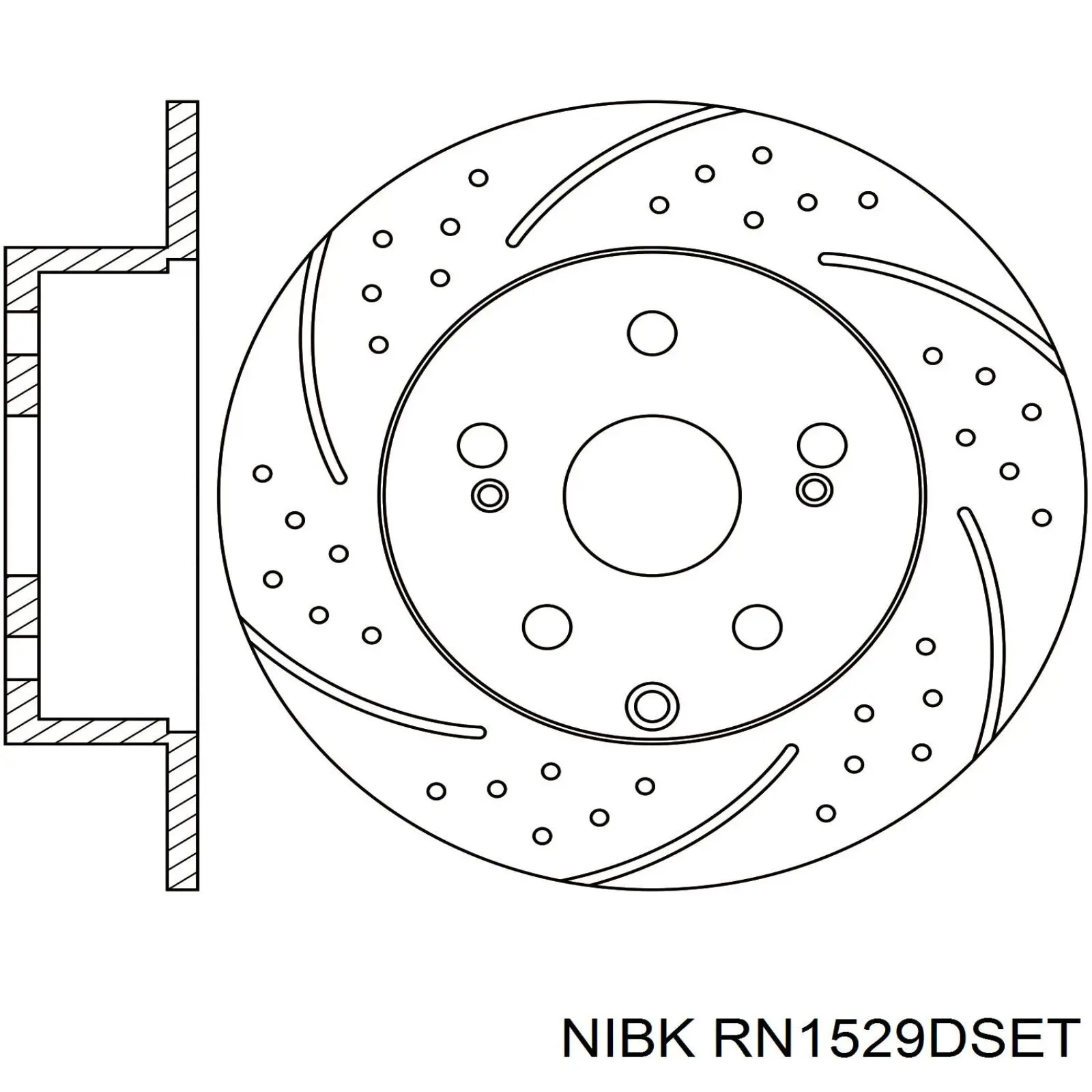 Диск гальмівний задній RN1529DSET Nibk