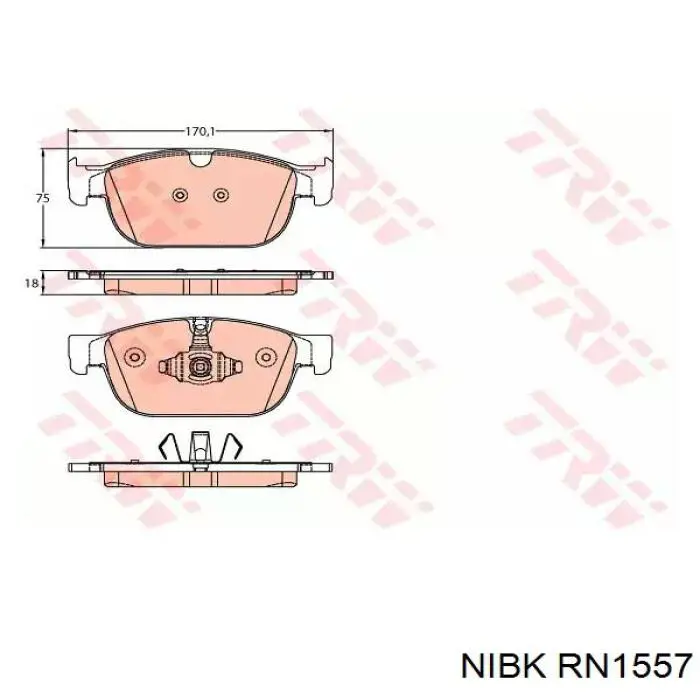 Передние тормозные диски RN1557 Nibk