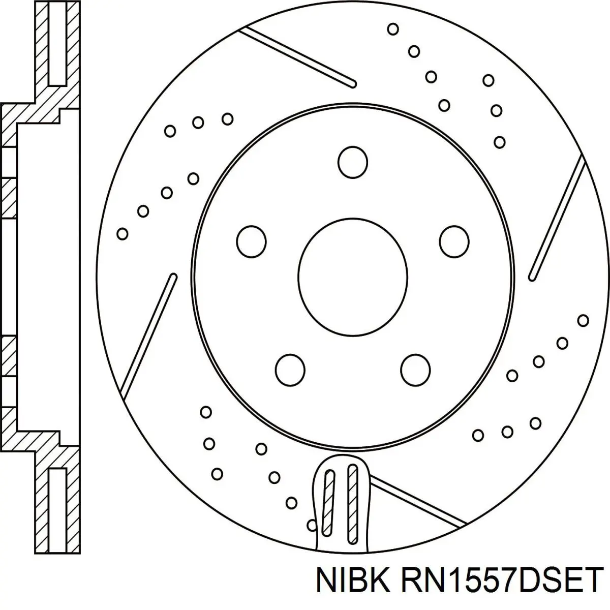 Передние тормозные диски RN1557DSET Nibk