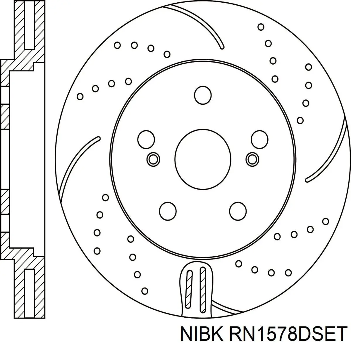 Передние тормозные диски RN1578DSET Nibk