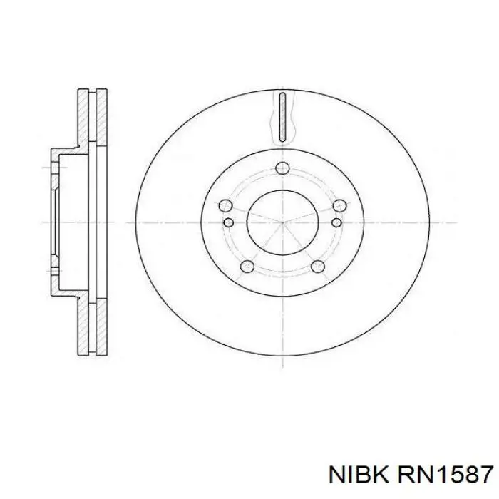 Передние тормозные диски RN1587 Nibk