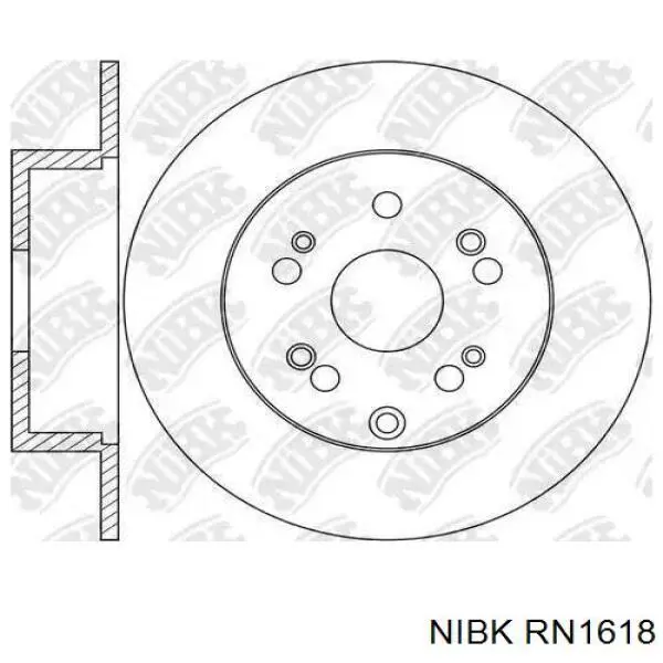 Диск тормозной задний NIBK RN1618