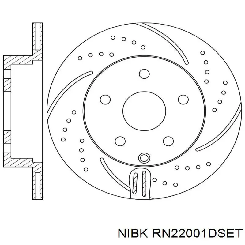 Тормозные диски RN22001DSET Nibk