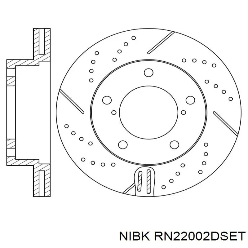 Передние тормозные диски RN22002DSET Nibk