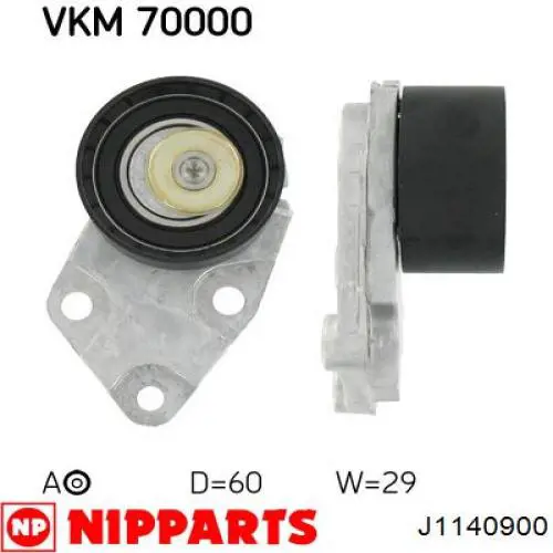 Ролик натяжителя ремня газораспределения Nipparts J1140900 цена, от 11.72 USD