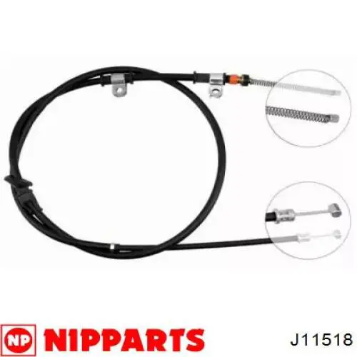 Задний правый трос ручника J11518 Nipparts