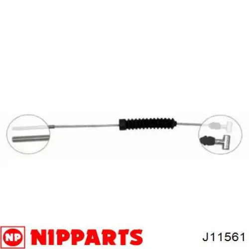 J11561 Nipparts cabo do freio de estacionamento dianteiro