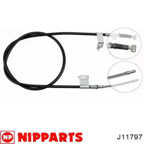 Трос ручника J11797 Nipparts