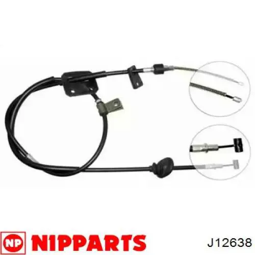 J12638 Nipparts cabo do freio de estacionamento traseiro direito