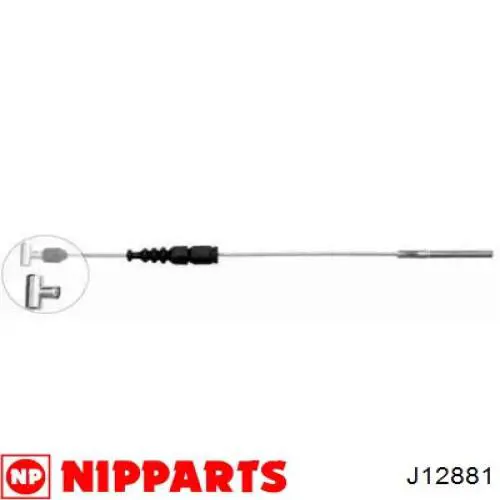 J12881 Nipparts трос ручного тормоза передний