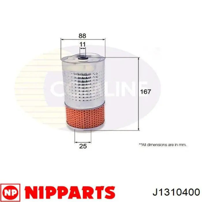 Filtro de aceite J1310400 Nipparts