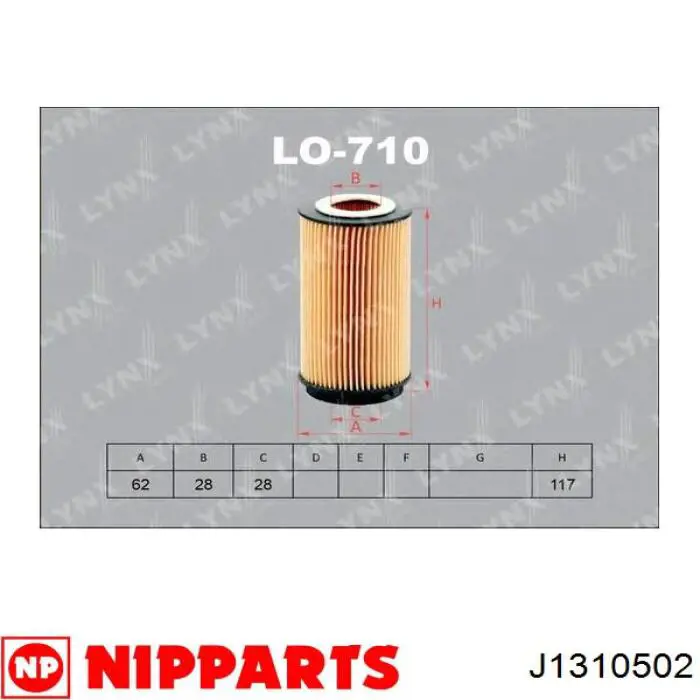Фильтр очистки масла центробежный Nipparts J1310502 цена, от 5.08 USD