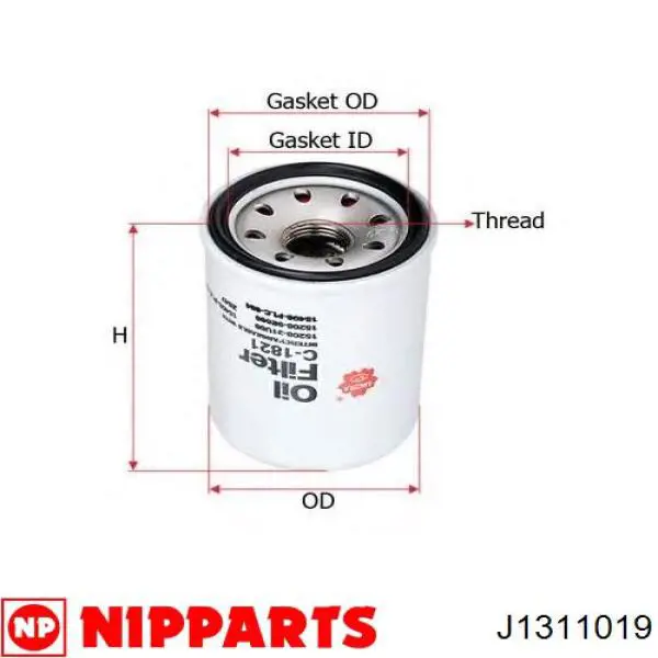 Купить J1311019 Nipparts Фильтр центробежный очистки масла